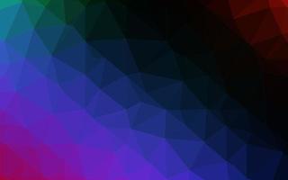 Fondo abstracto de polígono de vector de arco iris multicolor oscuro.