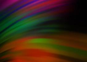 multicolor oscuro, plantilla de vector de arco iris con cintas dobladas.
