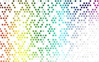 Light Multicolor, Rainbow vector backdrop with hexagons.