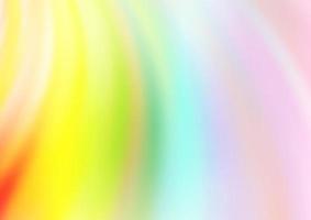 Fondo de vector de arco iris multicolor claro con círculos curvos.