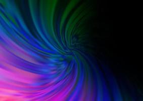 Fondo de vector de arco iris multicolor oscuro con líneas abstractas.