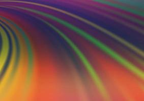 Dark Multicolor, Rainbow vector background with bent lines.