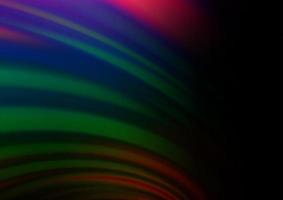 Dark Multicolor, Rainbow vector background with lamp shapes.