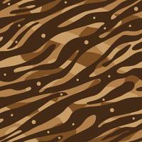 patrón de camuflaje con fondo marrón vector