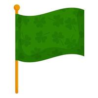 bandera decorada con elementos para el día de san patricio vector estilo de dibujos animados