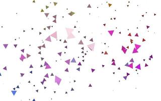 Light Multicolor, Rainbow vector backdrop with lines, triangles.