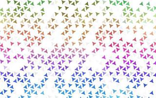 luz multicolor, textura transparente de vector de arco iris en estilo triangular.