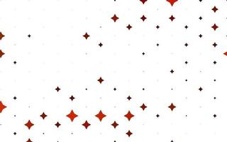 Light Orange vector background with colored stars.