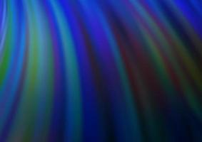 Dark BLUE vector pattern with lines, ovals.