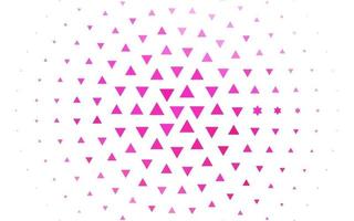 Light Pink vector background with triangles.