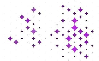 Light Purple vector template with sky stars.