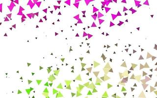 Light Pink, Green vector background with triangles.