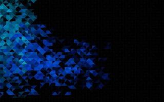 Dark BLUE vector background with triangles.