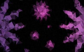 Dark Pink vector polygon abstract background.