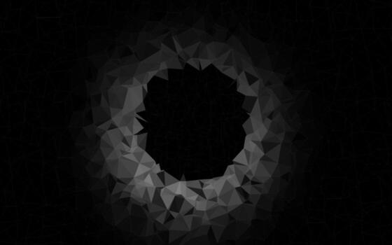 Dark Silver, Gray vector shining triangular pattern.