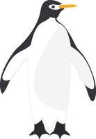 Big penguin, illustration, vector on a white background.