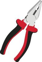 Red pliers, illustration, vector on a white background.