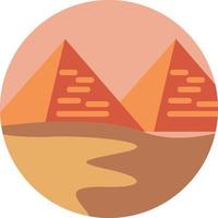 Two pyramids, illustration, vector on a white background.