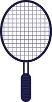 Blue racket, illustration, vector on a white background.