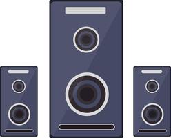 Tall speakers, illustration, vector on a white background.