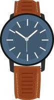 Wrist watch, illustration, vector on a white background.