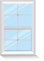 Blank window, illustration, vector on a white background.