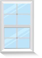 Blank window, illustration, vector on a white background.