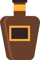 Bourbon in the bottle, illustration, vector on a white background.