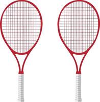 Two rackets, illustration, vector on a white background.