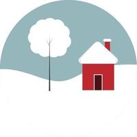 casa de nieve, ilustración, vector sobre fondo blanco.