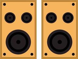Wooden speakers, illustration, vector on a white background.