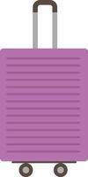 Pink suitcase, illustration, vector on a white background.