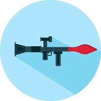 Rocket launcher, illustration, vector on a white background.