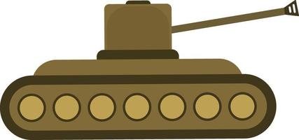 Military tank, illustration, vector on a white background.