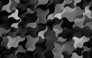 patrón de vector gris plateado oscuro con círculos curvos.