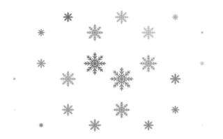 diseño de vector gris plateado claro con copos de nieve brillantes.