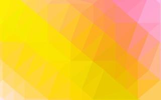 Fondo abstracto de polígono vectorial amarillo y rosa claro. vector