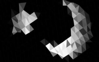 Dark Silver, Gray vector polygon abstract background.