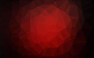 Dark Red vector shining triangular pattern.