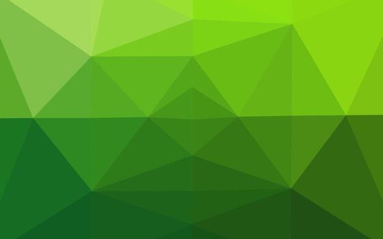 Light Green vector shining triangular pattern.