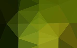 verde oscuro, textura de mosaico de triángulo vectorial amarillo. vector