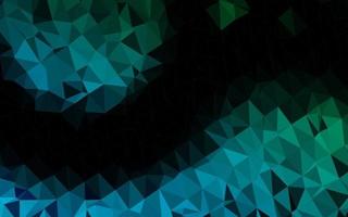 Dark Blue, Green vector polygon abstract background.