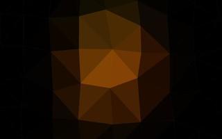 Dark Yellow, Orange vector polygon abstract layout.