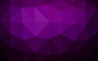 Dark Purple vector shining triangular background.