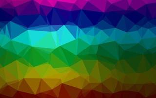 multicolor oscuro, plantilla de mosaico de triángulo de vector de arco iris.