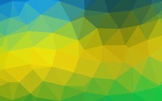 azul oscuro, textura de mosaico de triángulo vectorial amarillo. vector