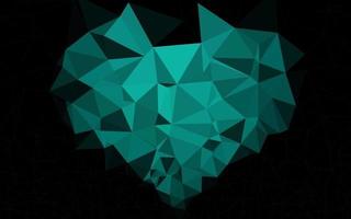 Dark Green vector shining triangular pattern.