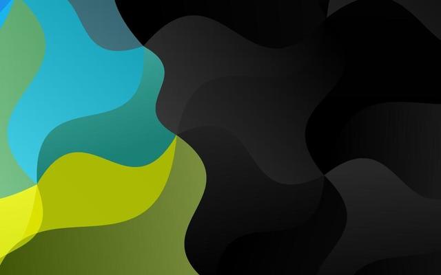 Dark Blue, Yellow vector pattern with curved circles.