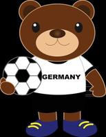 oso fútbol alemania vector