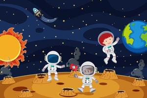 Astronaut exploring the space vector
